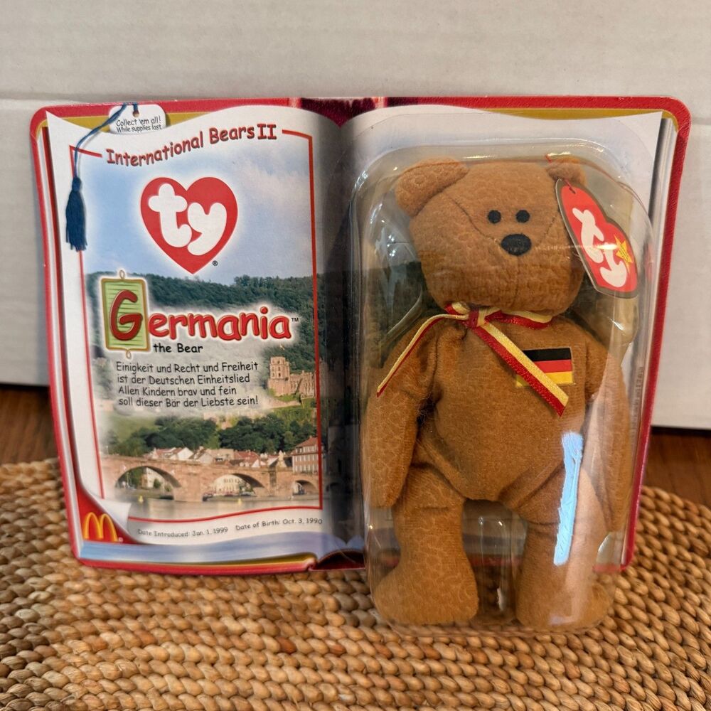 2000 TY McDonalds Germania Bear International Bears II #6 NIP Germany Oakbrook